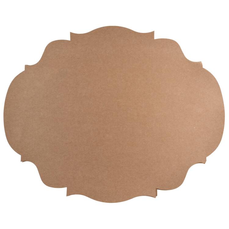 Table Decor Die-Cut Kraft French Frame Placemat-12 Sheets