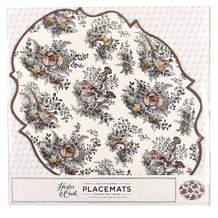 Table Decor Pad of 12 Paper Placemats