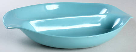 Residential-Russel Wright (Melmac) 11" Oval Divided Vegetable Bowl