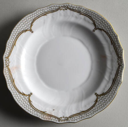 Golden Elegance Salad Plate