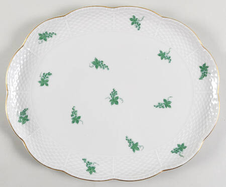 HER88 Green 12" Oval Tray