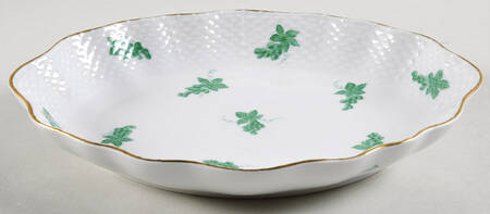HER88 Green 8" Oval Vegetable Bowl