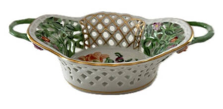 HER90 7" Handled Oval Open Weave Basket