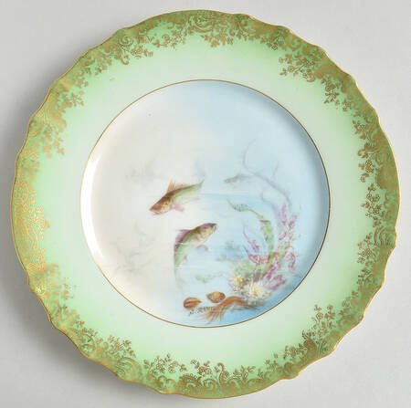 H1246 Green Luncheon Plate