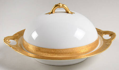 H5117 Round Covered Butter with Strainer