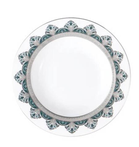 Reves du Nil Platinum Large Rim Soup Bowl