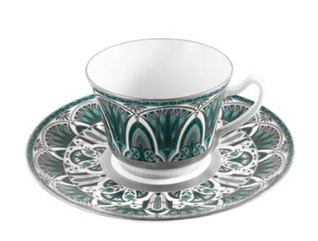 Reves du Nil Platinum Breakfast Cup & Saucer Set