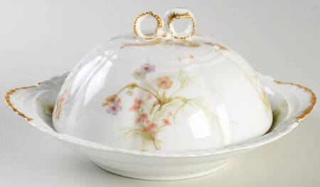 Schleiger 343-4 Round Covered Butter with Strainer