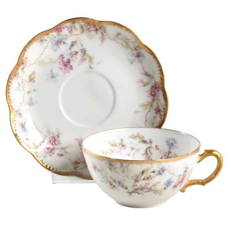 Schleiger 659G Flat Cup & Saucer Set