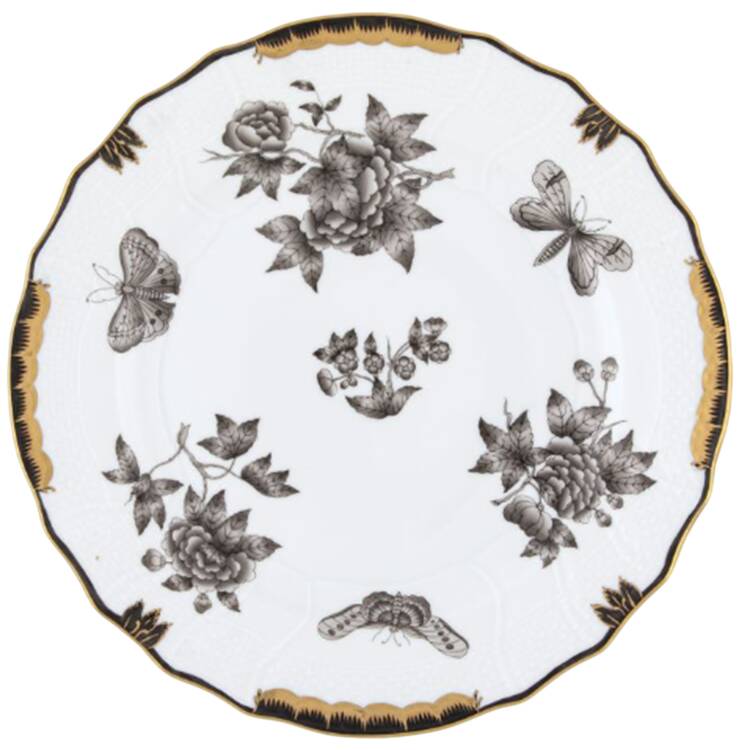 Fortuna-Black (VBONX) Dinner Plate
