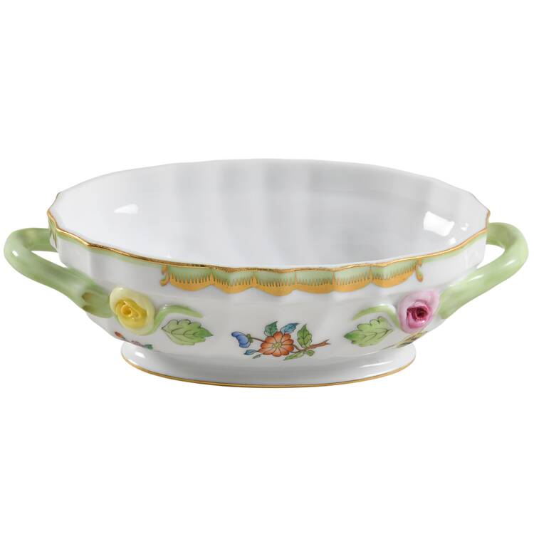 Queen Victoria (Green Border) Mini Tureen No Lid