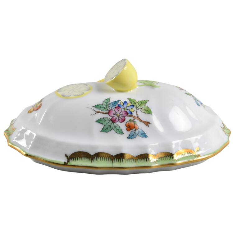 Queen Victoria (Green Border) Lid for Mini Tureen