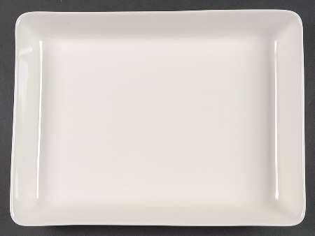Teema White (IItala Stamp) 12" Rectangular Serving Platter