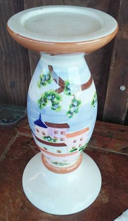 Welcome Home 13" Pillar Candleholder