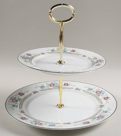 Stratford 6 5/8"-10"  2 Tiered Serving Tray (Dp, Sp) HC