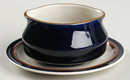 Imperial Blue Gravy Boat & Underplate