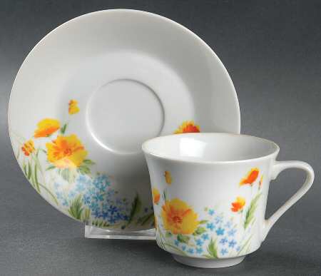 Just Spring Flat Cup & Saucer Set
