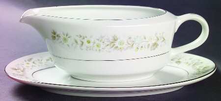 Wild Flower Gravy Boat & Underplate/Relish