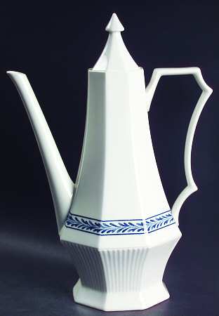 Blue Tulip Coffee Pot & Lid