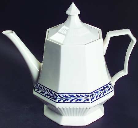Blue Tulip Teapot & Lid