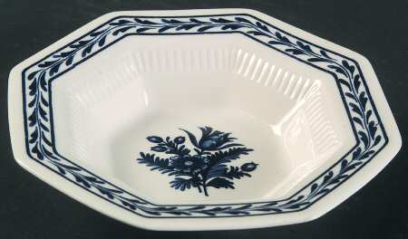 Blue Tulip Rim Fruit/Dessert (Sauce) Bowl