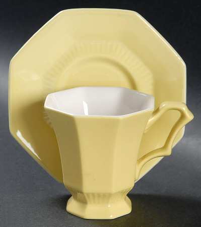Daffodil  All Yellow Footed Demitasse Cup & Saucer Set