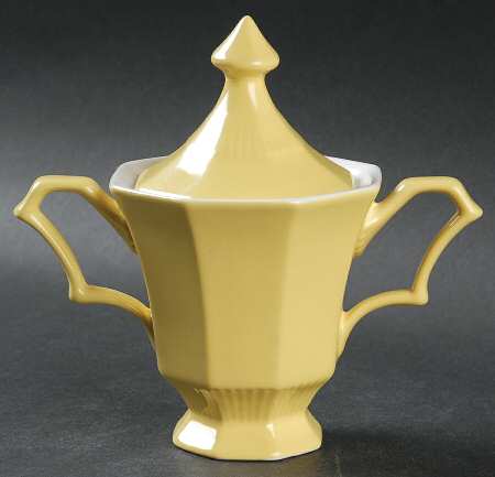 Daffodil  All Yellow Sugar Bowl & Lid