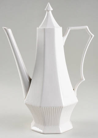 Independence White Coffee Pot & Lid