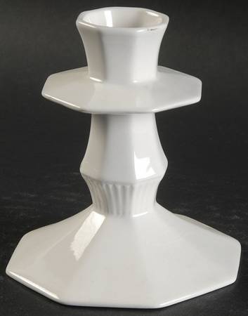 Independence White Small Candlestick