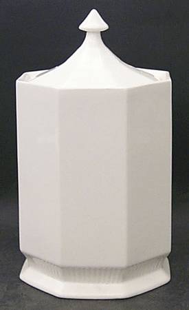 Independence White Apothecary Jar & Lid