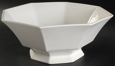 Independence White 10" Large Salad Serving Bowl