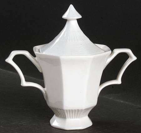 Independence White Sugar Bowl & Lid