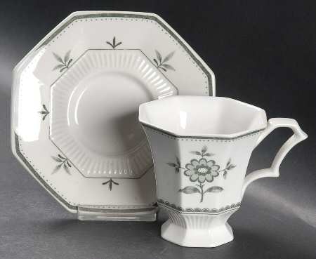 Provincial Flower Footed Cup & Saucer Set