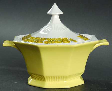 Yellow Bouquet Sauce Boat & Lid