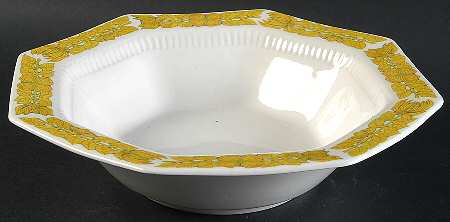 Yellow Bouquet 9" Round Vegetable Bowl