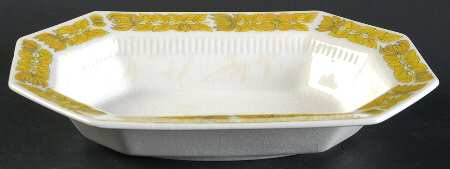 Yellow Bouquet 9" Oval Vegetable Bowl