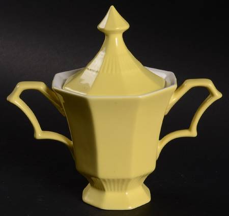Yellow Bouquet Sugar Bowl & Lid