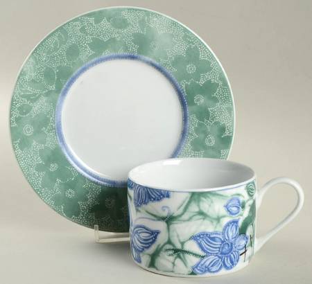 Butterfly Batik Flat Cup & Saucer Set