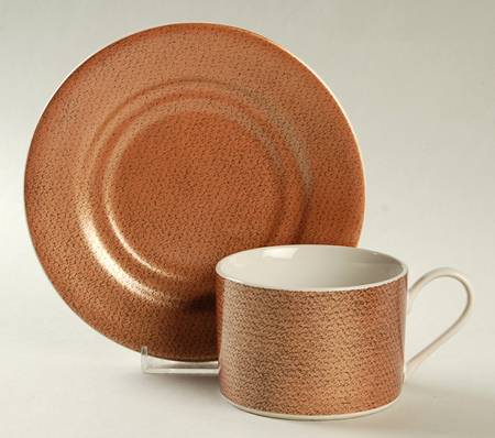 Copper Flat Cup & Saucer Set
