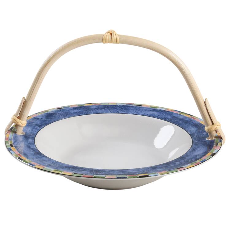 Fantasia 7''-7 1/4'' Basket W/Bamboo Handle HC