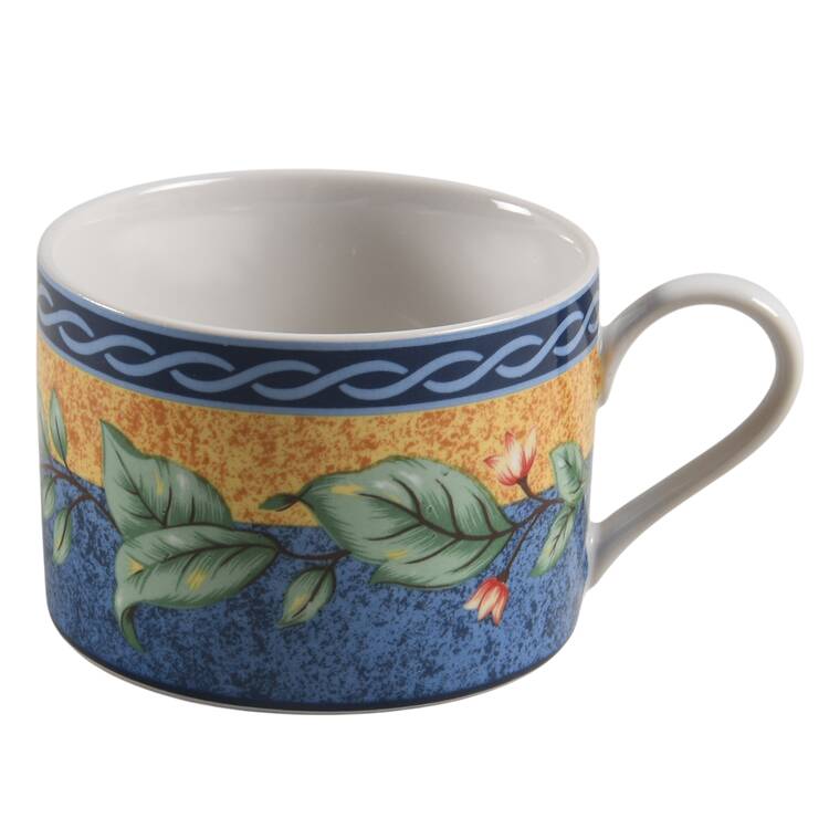 French Floral Flat Cup