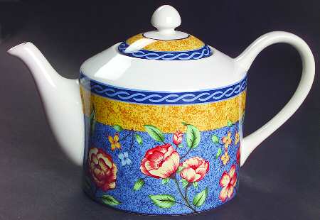 French Floral Teapot & Lid