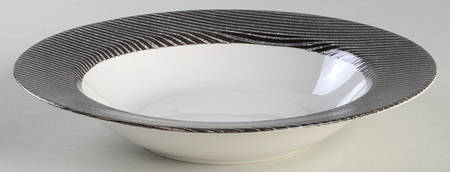Marina Black Large Rim Soup Bowl
