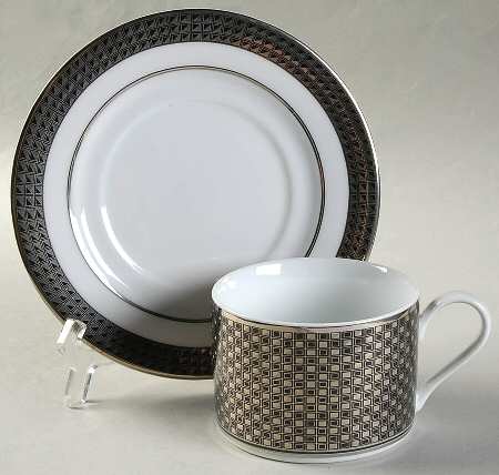 Midnight Flat Cup & Saucer Set