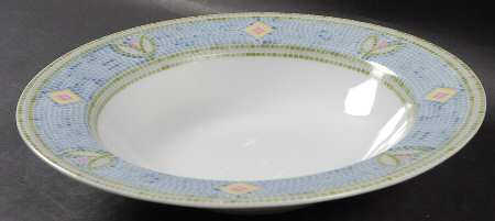 Napoli Blue Large Rim Soup Bowl