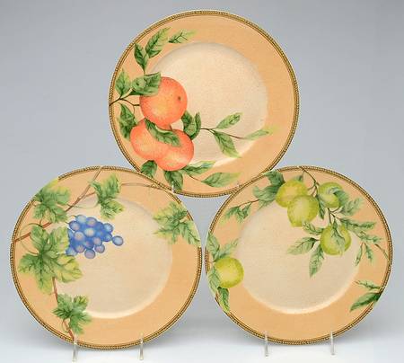 Newbury Dinner Plates (3 Motifs-2 Each) - Set of 6