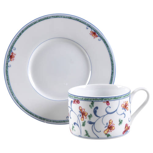 Portuguese Tile Flat Cup & Saucer Set by Interiors (PTS)