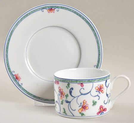 Portuguese Tile Flat Cup & Saucer Set