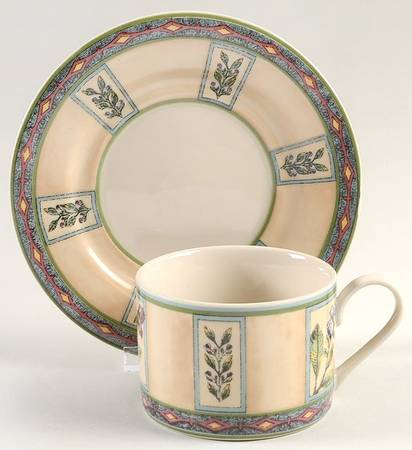 Winslow Manor Flat Cup & Saucer Set