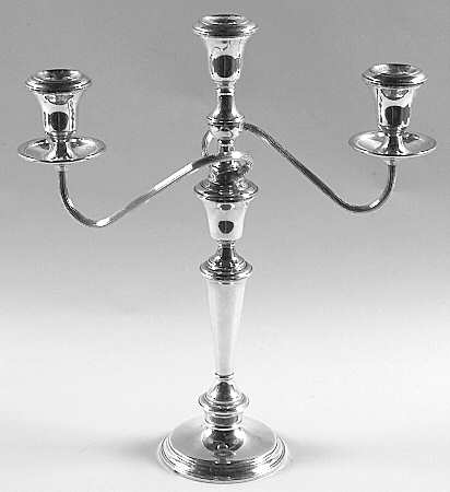 Sterling Hollowware Large 3-Light Candelabra